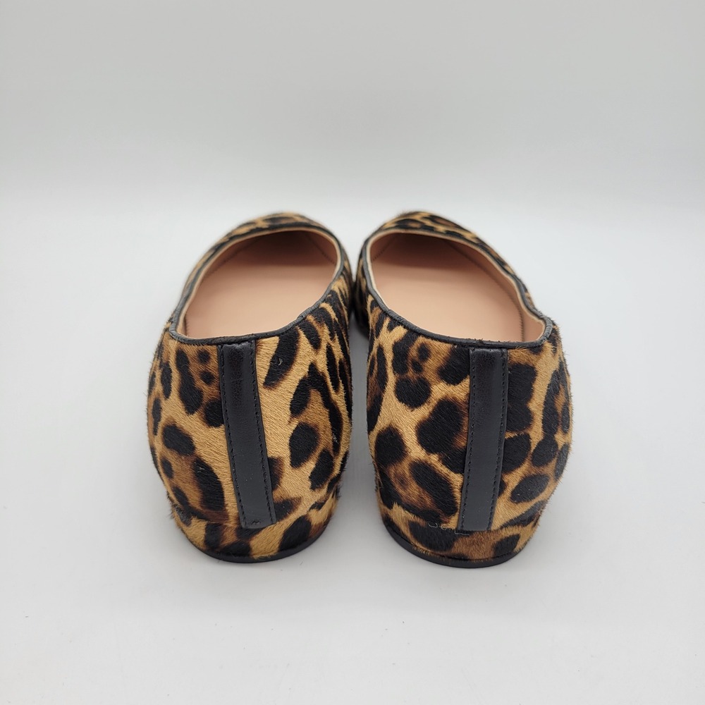 J.Crew Leopard Print Calf Hair Pointed Toe Flats Brown Black Tan Size 8 - 8.5 - Picture 5 of 8
